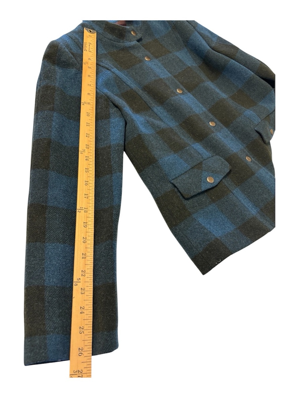 Vintage Pendleton Wool Buffalo Checked Coat Jacket Women’s Size Medium - Picture 10 of 11